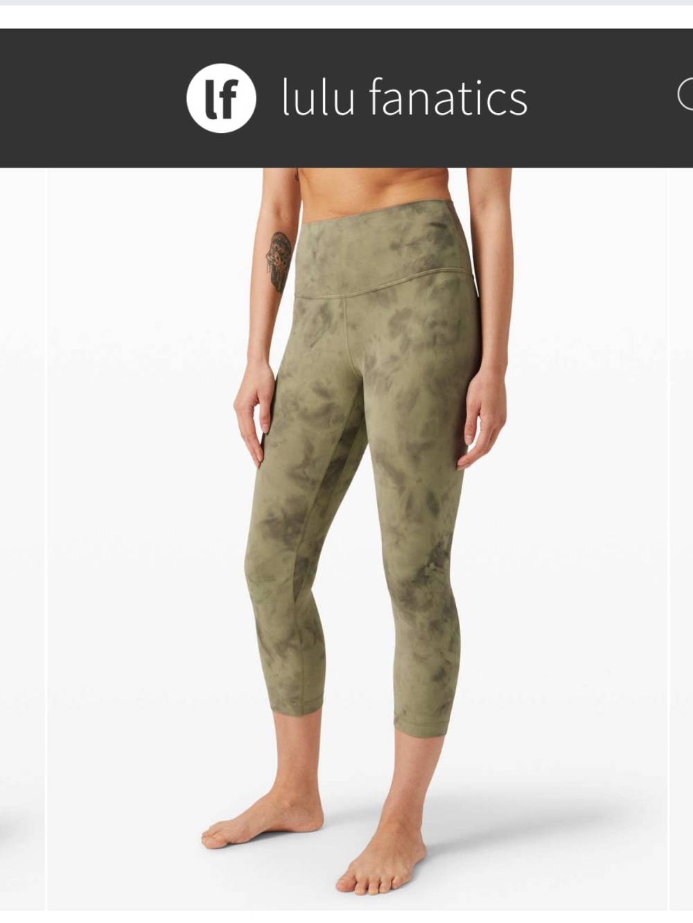 NWT Lululemon Align Crop 21" Diamond Dye Vista Green Medium Olive